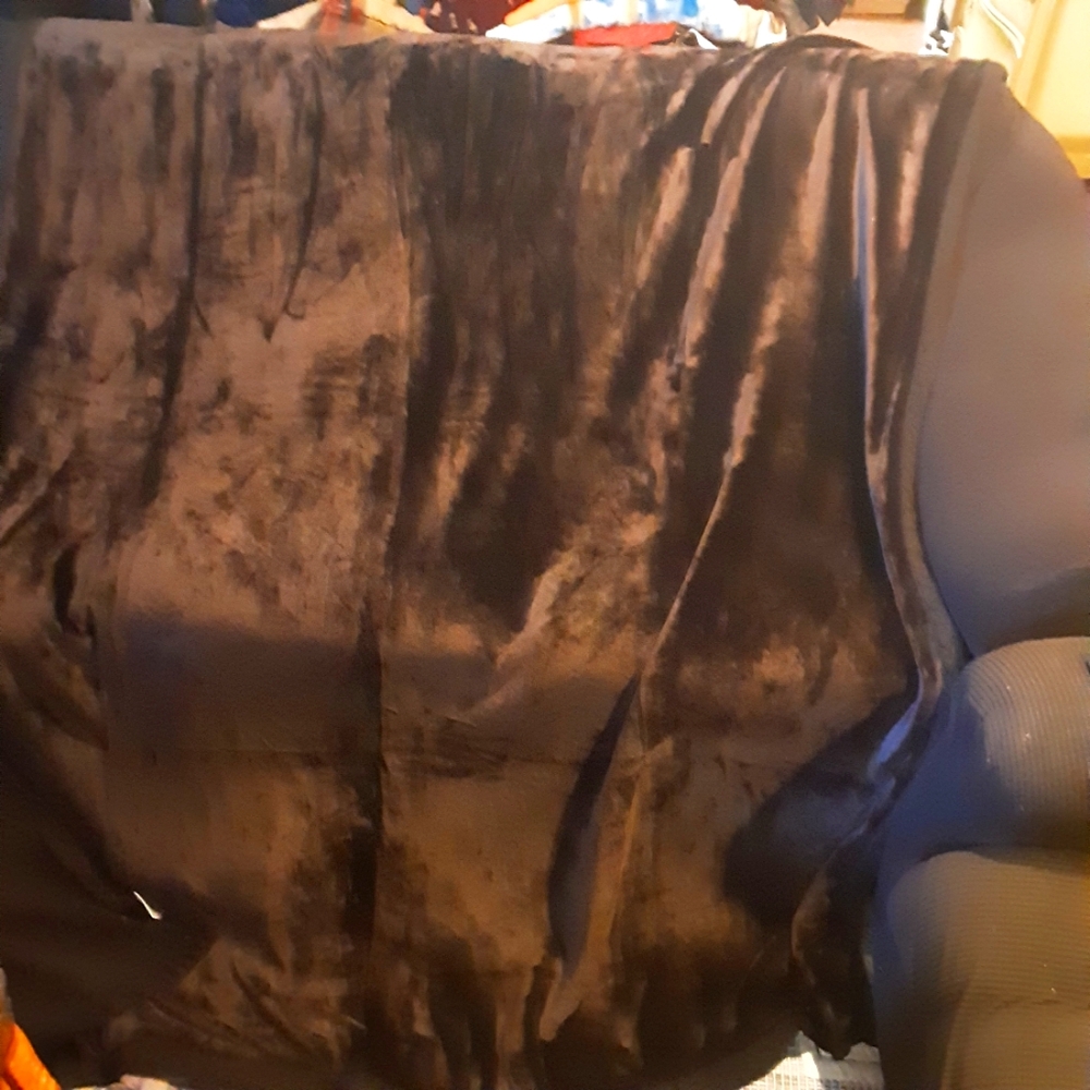 Mountain home  solid black blanket